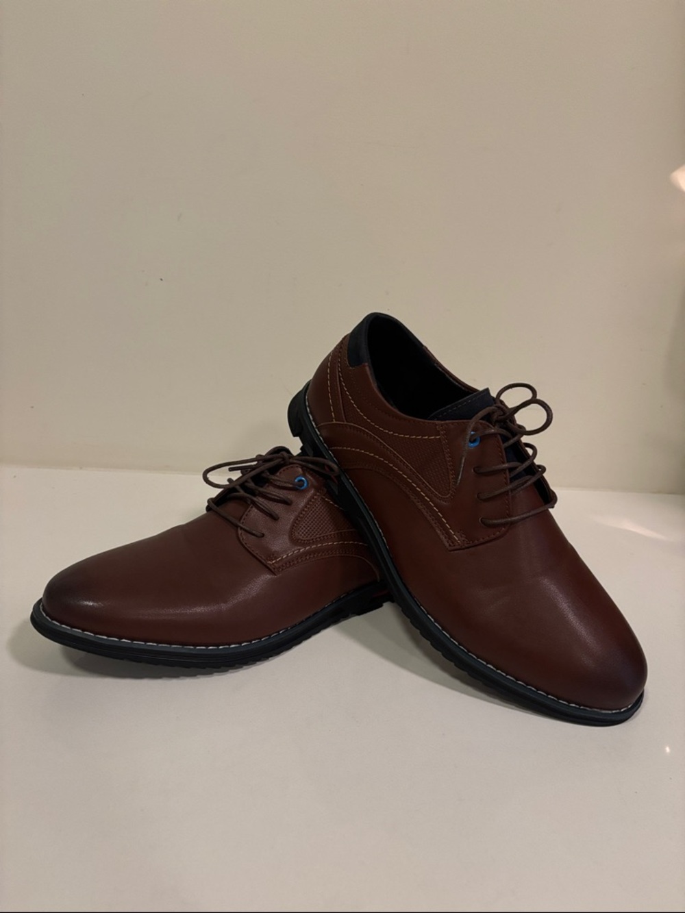 Oxford Lisse Men's Brown comfort dress shoe